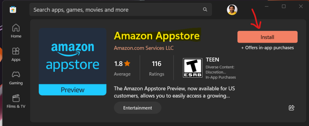 Enable Windows Subsystem for Android | Amazon App Store