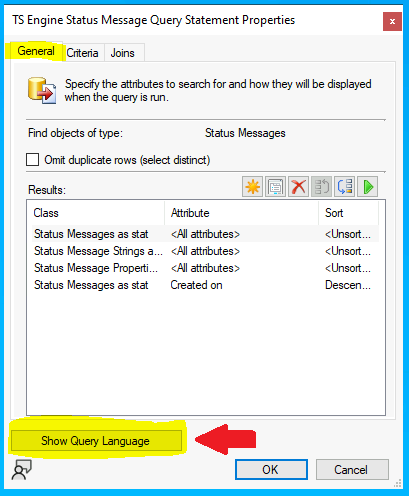 Custom Query for SCCM Task Sequence Engine Status Messages