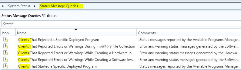 Create Custom SCCM Status Message Queries - Task Sequence Engine Status Message