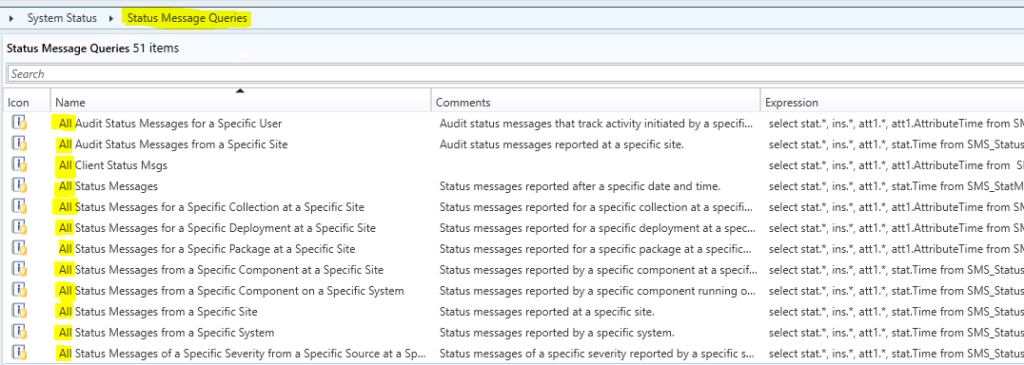 Create Custom SCCM Status Message Queries - Task Sequence Engine Status Message