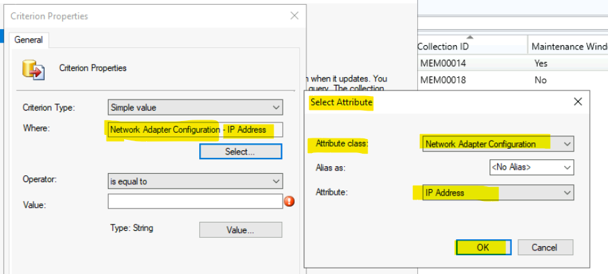 sccm search by ip address