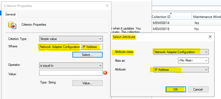 Create SCCM Collection Based on IP Address Default Gateway 1