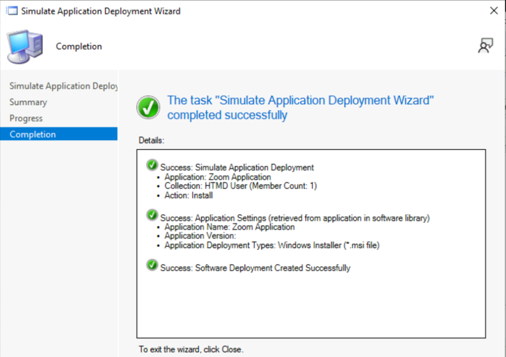 Simulate SCCM Application Deployments