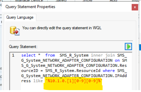 Create SCCM Collection Based on IP Address Default Gateway 10