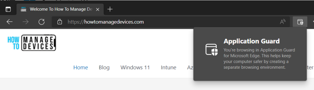 Application Guard Enabled - Microsoft Edge