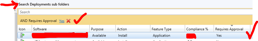 Application Deployment with the setting "Requires Approval"