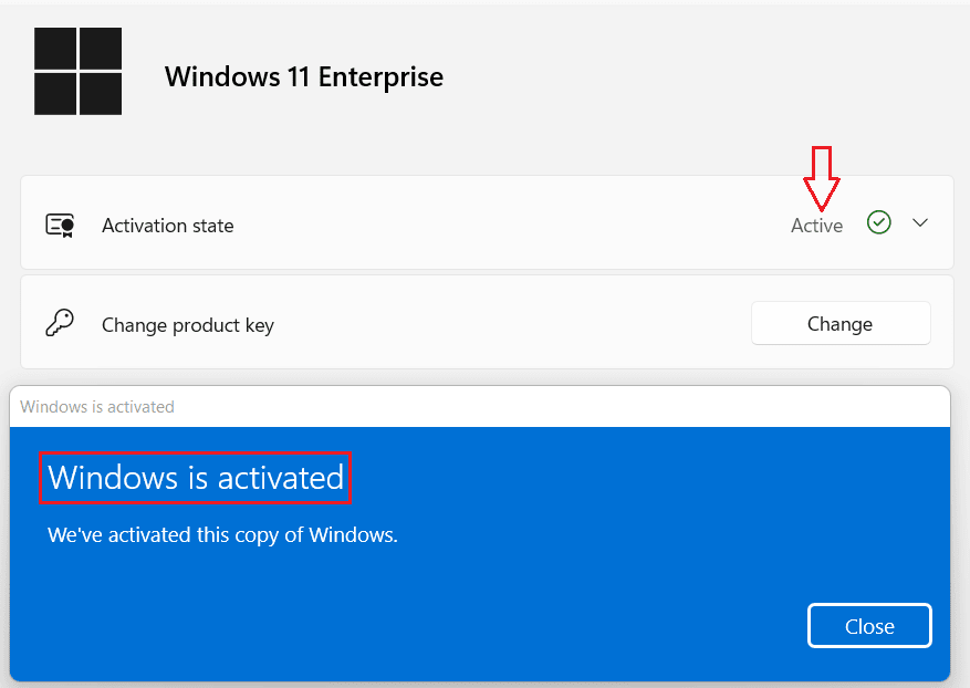 Windows is activated – Activate Windows 11 with Product Key