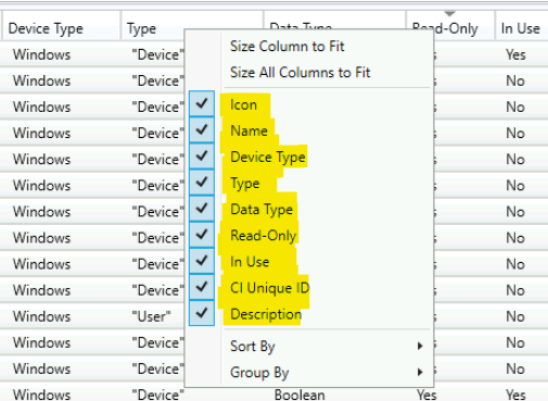 Export List of SCCM Global Conditions using SQL Query and Admin Console