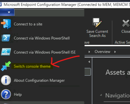 How to Disable Dark Theme for SCCM Console