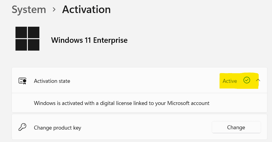 Activation State – Activate Windows 11 with Product Key