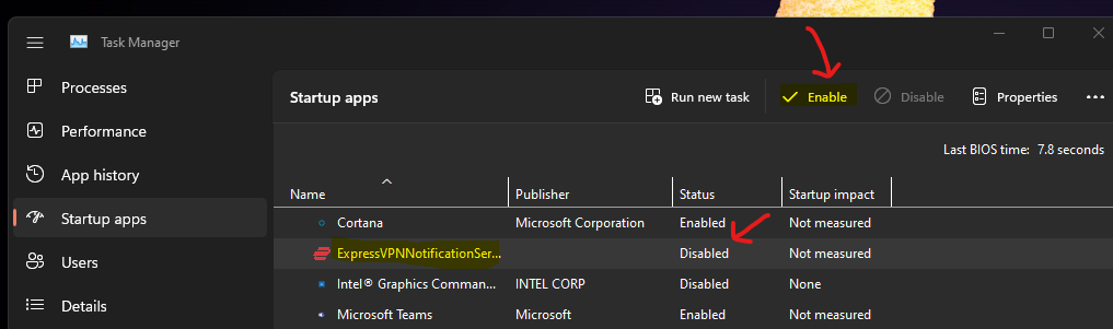 Enable or Disable Startup Apps in Windows 11