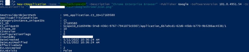 New-CMApplication Cmdlet – Create SCCM Application Deployment using PowerShell 2