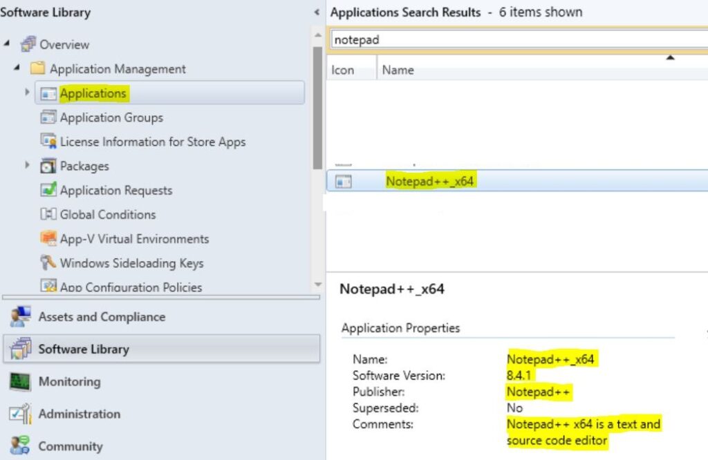 Notepad++ Application details – Create Script Deployment Type Using PowerShell for SCCM EXE Application 3