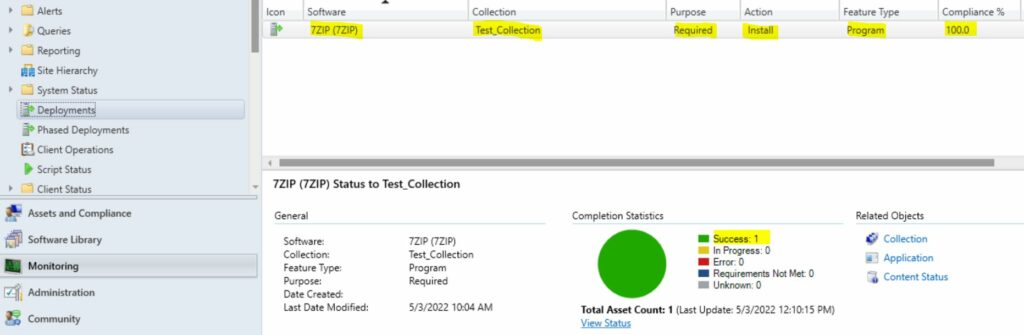 Deployment Status 2 - Create SCCM Package Deployment using PowerShell 15                                               