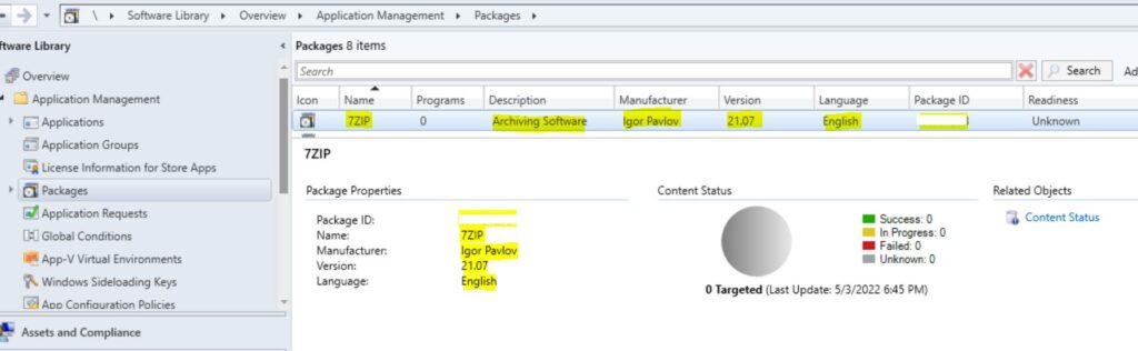 7ZIP Package details - Create SCCM Package Deployment using PowerShell 3