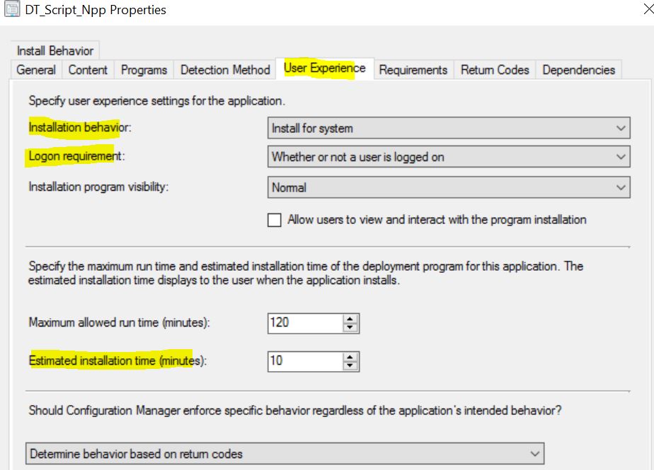 DT_Script_Npp properties – Create Script Deployment Type Using PowerShell for SCCM EXE Application 14