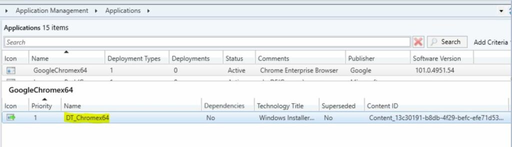 DT_Chromex64 details – Create SCCM Application Deployment using PowerShell 8