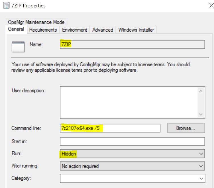 7ZIP Program Properties -Create SCCM Package Deployment using PowerShell 7