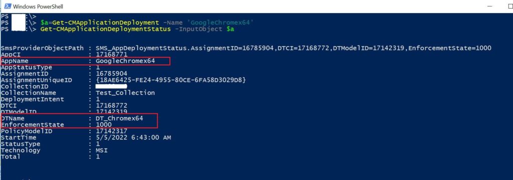 Get-CMApplicationDeploymentStatus – Create SCCM Application Deployment using PowerShell 17