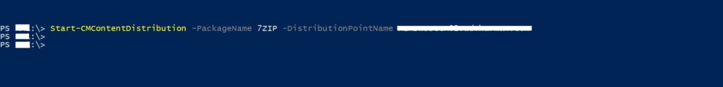 Package Content Distribution  - Create SCCM Package Deployment using PowerShell 11