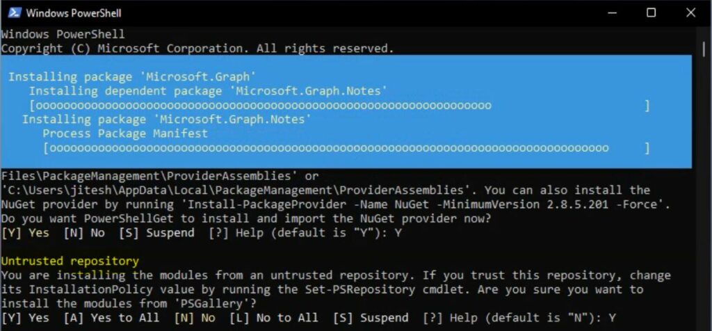 How To Export Windows 365 Cloud PC Names 7 Installation Progress - Export Windows 365 Cloud PC Names Using PowerShell 7