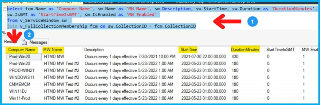 Create SCCM Maintenance Windows for Clients Reports 9