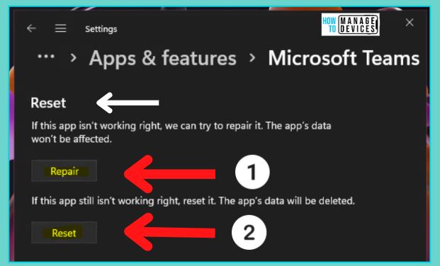 FIX Microsoft Teams App Issues Repair Options Available on Windows 11 5 FIX Microsoft Teams App Issues Repair Options Available on Windows 11 4
