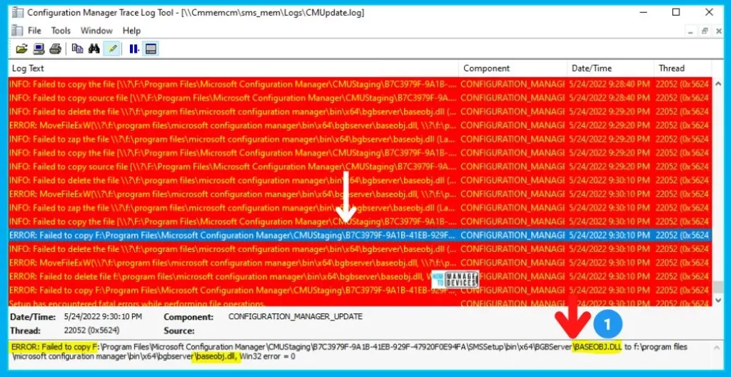 FIX SCCM Hotfix Failed to Install Update Files Issue 2