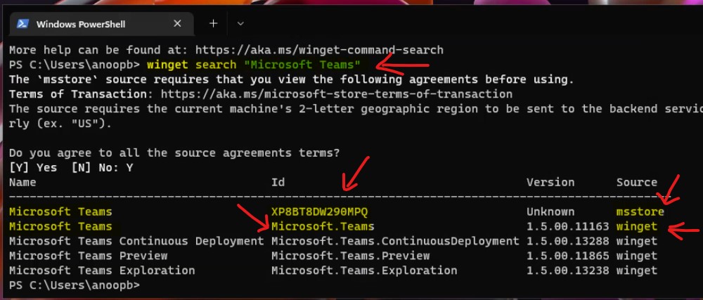 Install Microsoft Teams App from Windows 11 Microsoft Store | WPM Using WinGet 2 Install Microsoft Teams App from Windows 11 Microsoft Store - Using WinGet 2