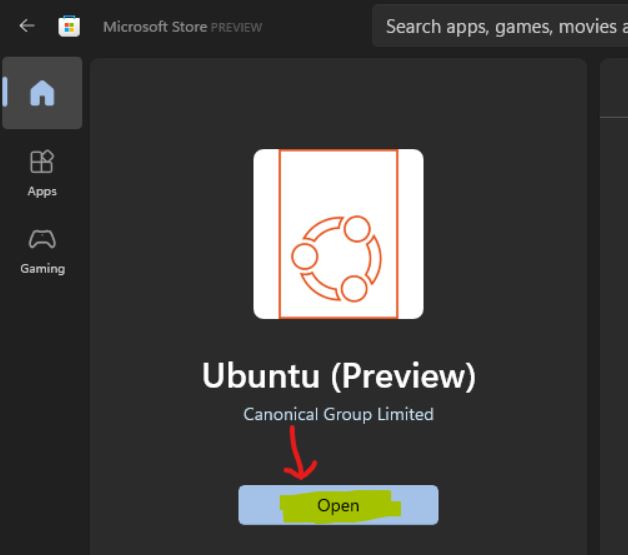 Install Ubuntu Terminal Environment on Windows 11 from Microsoft Store 13