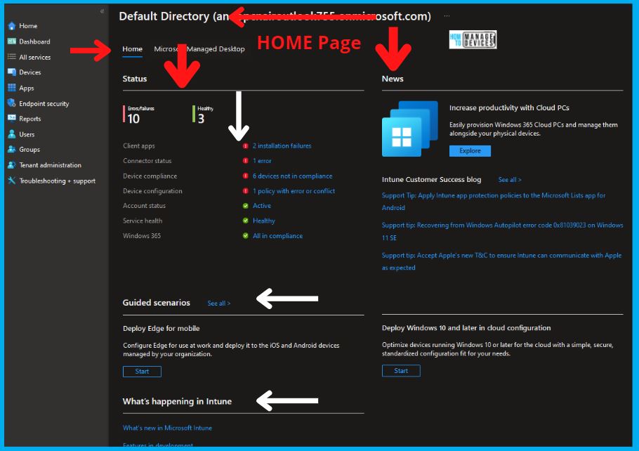 Intune Admin Portal Walkthrough 7 Microsoft Intune Admin Center Portal Fig.