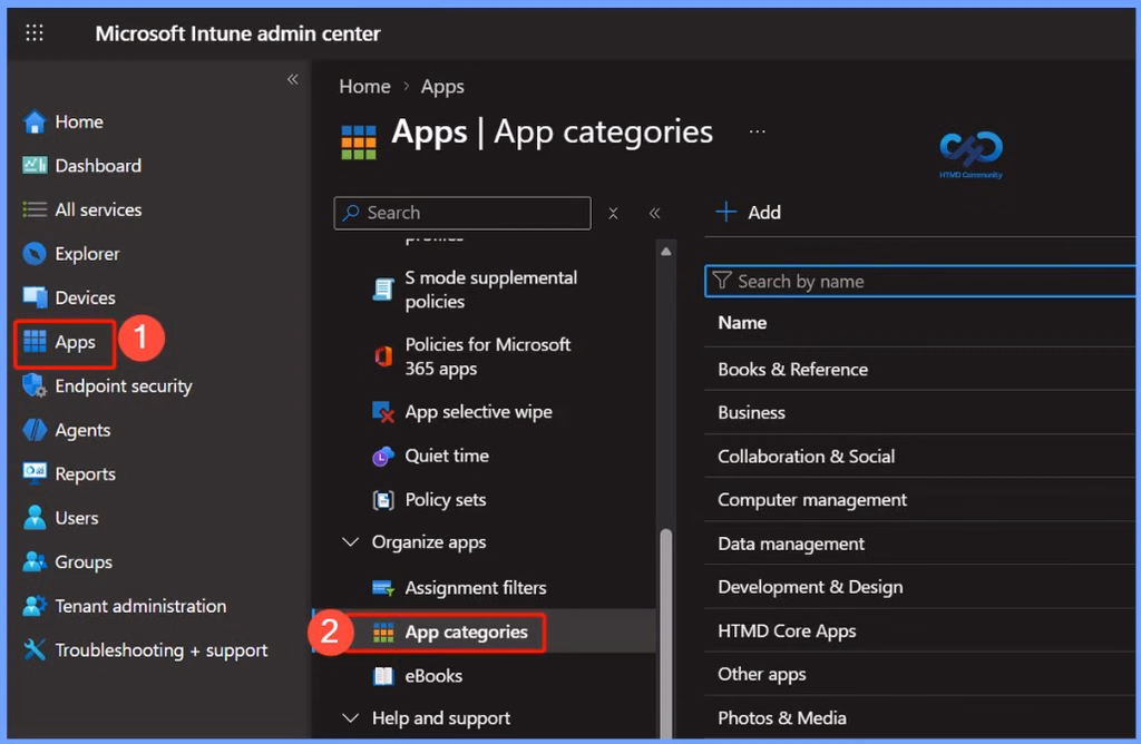 Create App Categories in Intune Company Portal - Fig.1