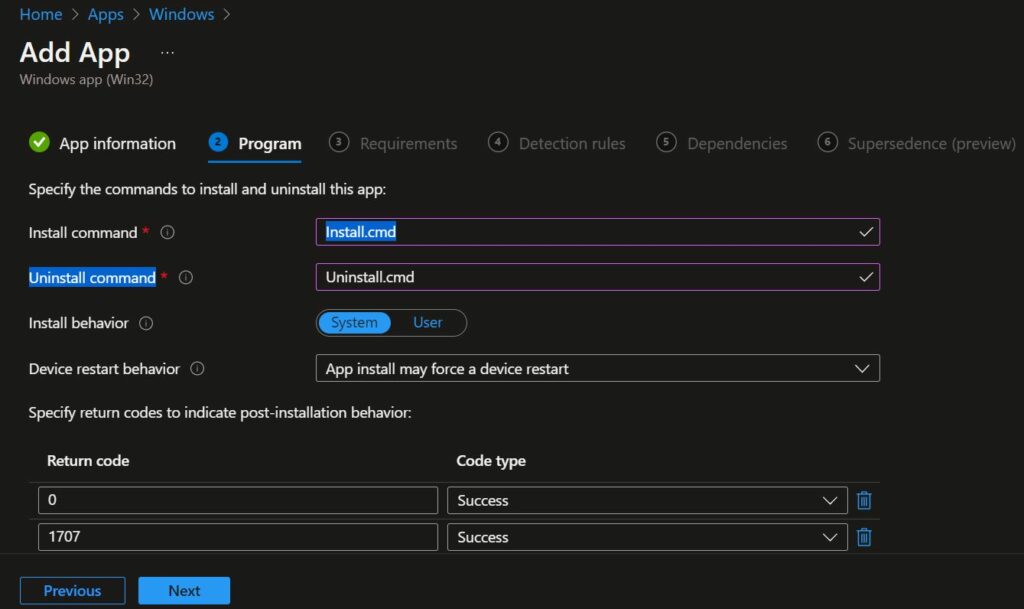 Intune Application Deployment using MSI EXE IntuneWin Formats 3