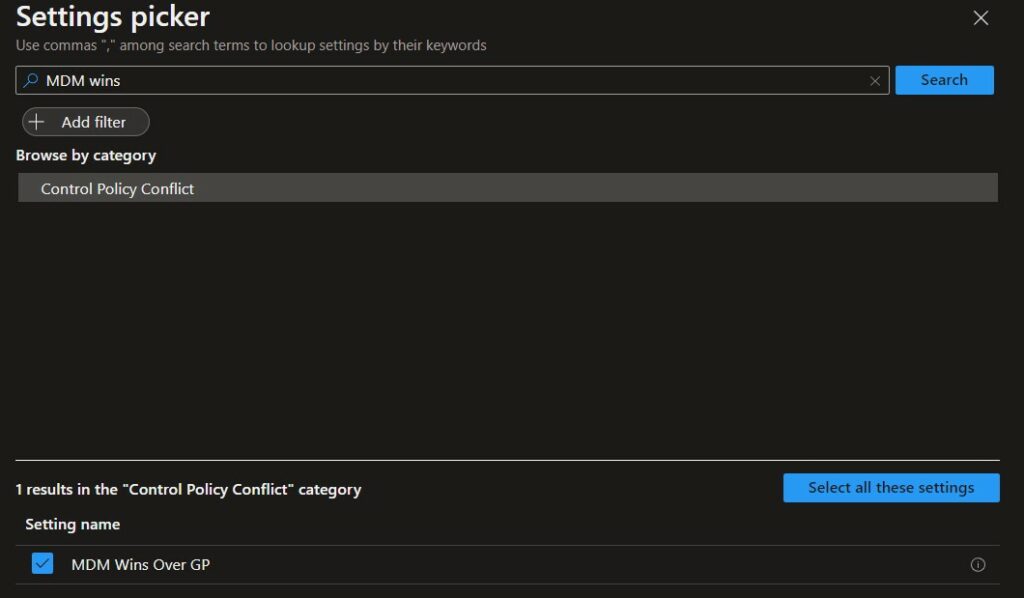 MDM wins over GPO Group Policy Vs Intune Policy 12