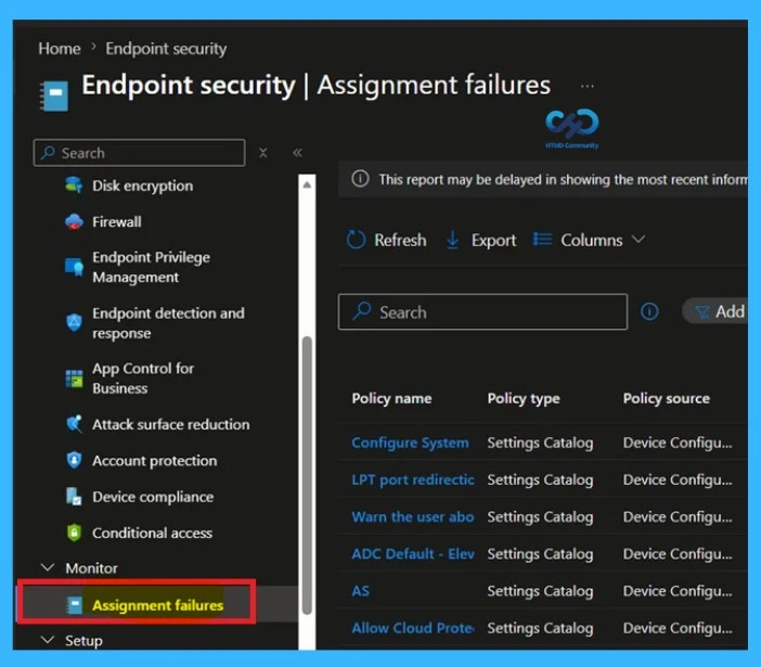 Monitor Intune Policy Deployment Errors using Assignment Failures Report -Fig.2