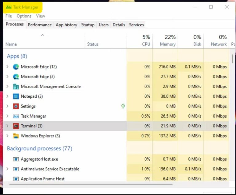 New 22H2 Windows 11 Task Manager Features Efficiency Mode | Full ...