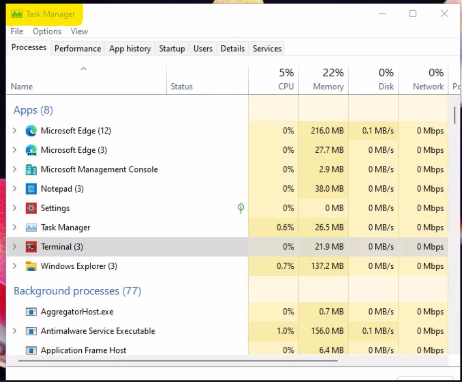 New Windows 11 Task Manager Features Efficiency Mode - Windows 11 22H2 