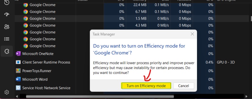 How to Enable Efficiency Mode for Windows 11 Apps 1