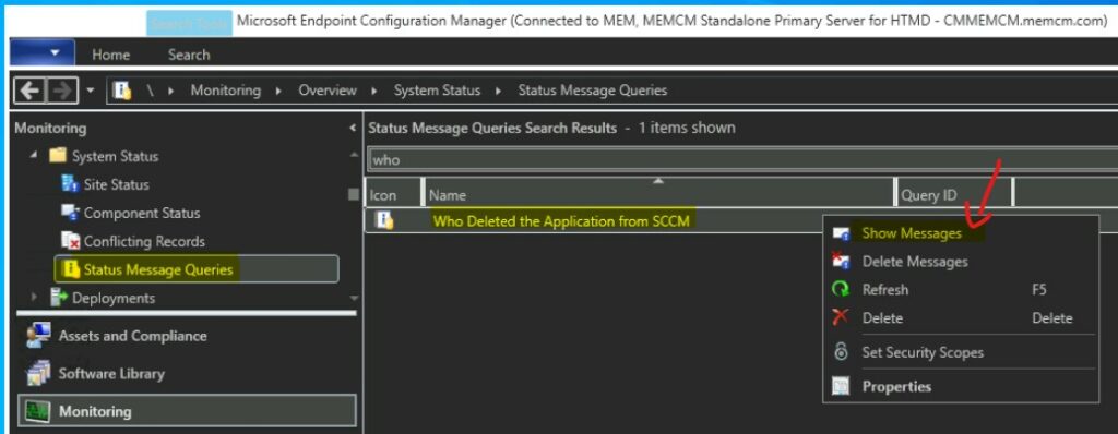 Who Deleted Application from SCCM Audit Reports to Track 7