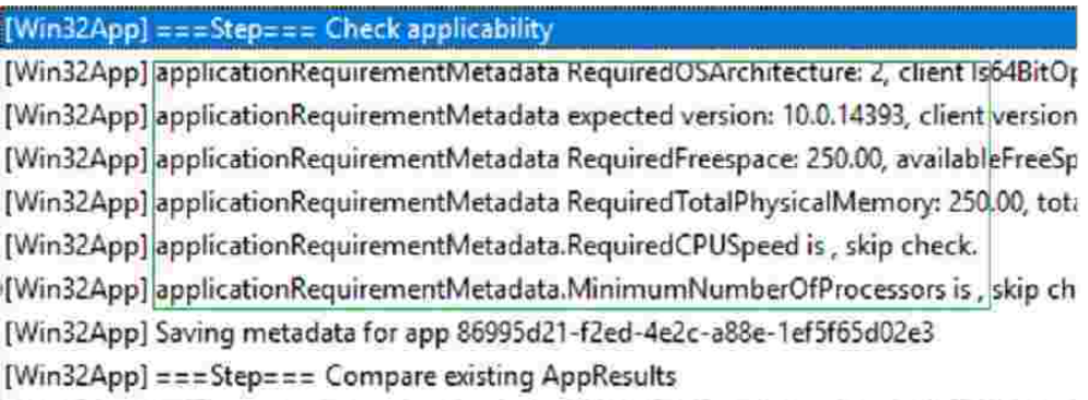 Check Applicability – Intune Win32 App