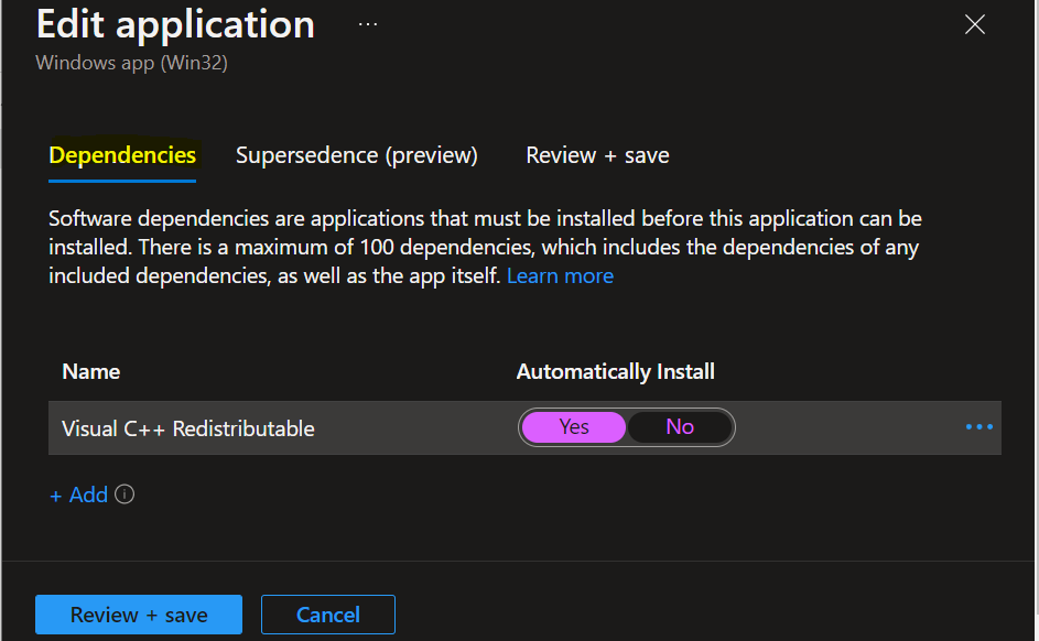 Automatically Install - Intune Win32 App Dependencies Deployment 5