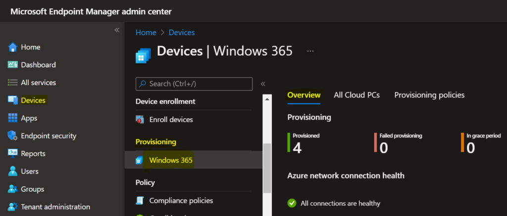 How To Export Windows 365 Cloud PC Names 1 Click on Windows 365 - Export Windows 365 Cloud PC Names 1