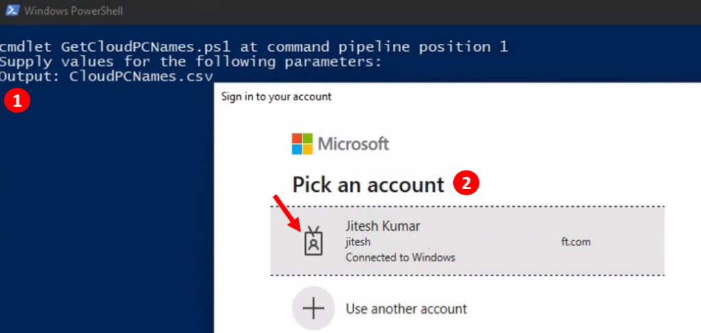 Sign in to your account - Export Windows 365 Cloud PC Names Using PowerShell 10