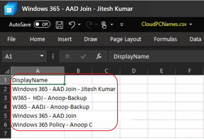 How To Export Windows 365 Cloud PC Names 11 Generated Cloud PCs Name - Export Windows 365 Cloud PC Names Using PowerShell 11