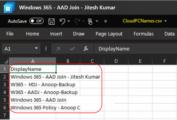 Generated Cloud PCs Name - Export Windows 365 Cloud PC Names Using PowerShell 11