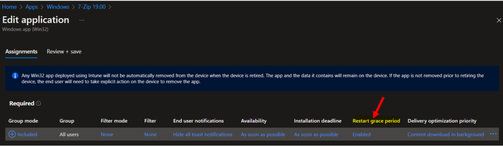 HTMD Newsletter from 2nd to 6th May 2022 9 Enable Device Restart Grace Period for Intune Win32 App 2nd to 6th May 2022