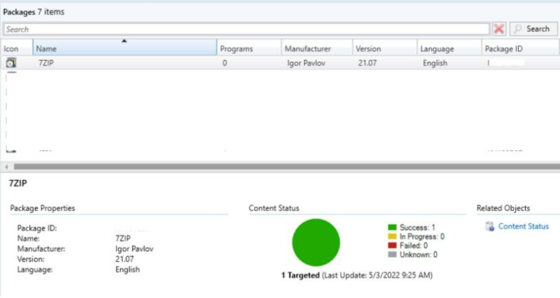 Package Distribution Status - Success Create SCCM Package Deployment using PowerShell 12