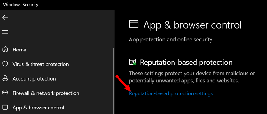 Click on Reputed-based protection settings - Block Potentially Unwanted Applications for Windows