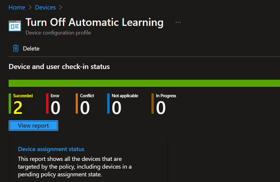 Intune Reporting - Device and user check-in status