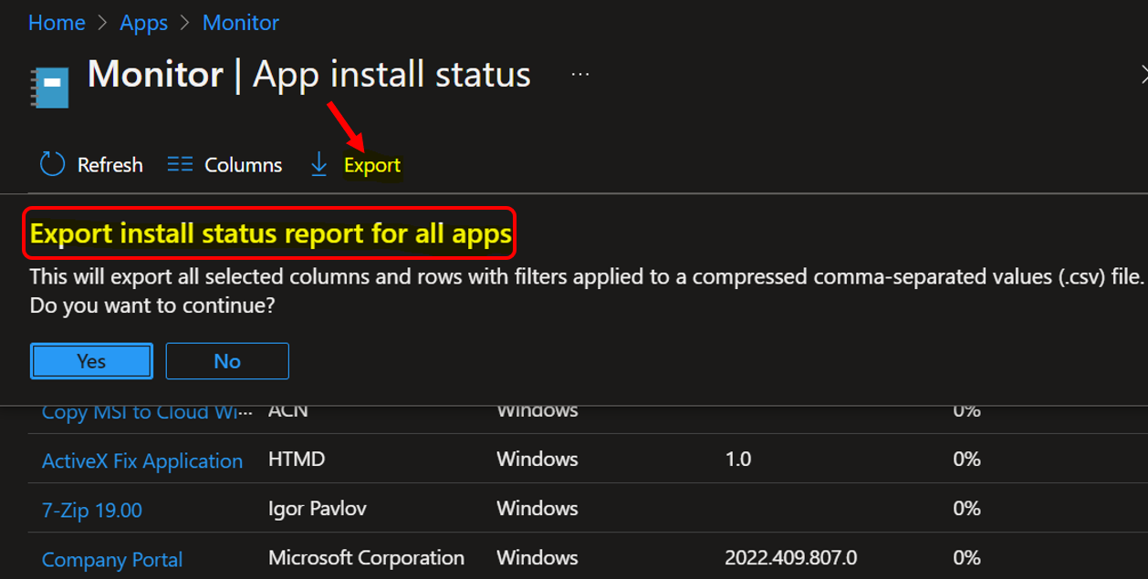 Intune App Installation Status Report HTMD Blog